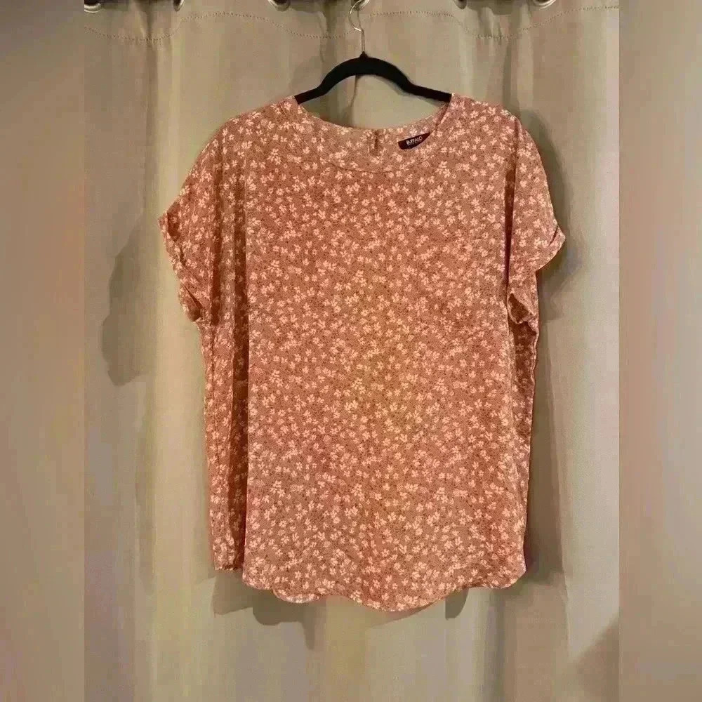 Women’s Pink Floral  Buffalo Blouse